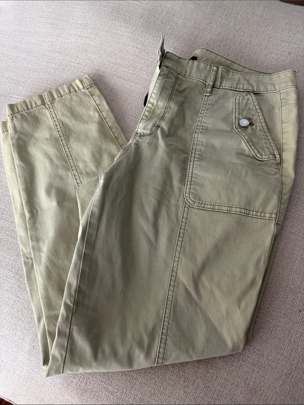 Women's Straight Leg Utility Pants in Olive Green Pret A Jet size 10